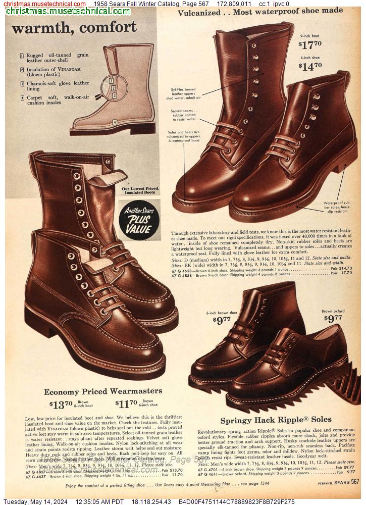 1958 Sears Fall Winter Catalog, Page 567