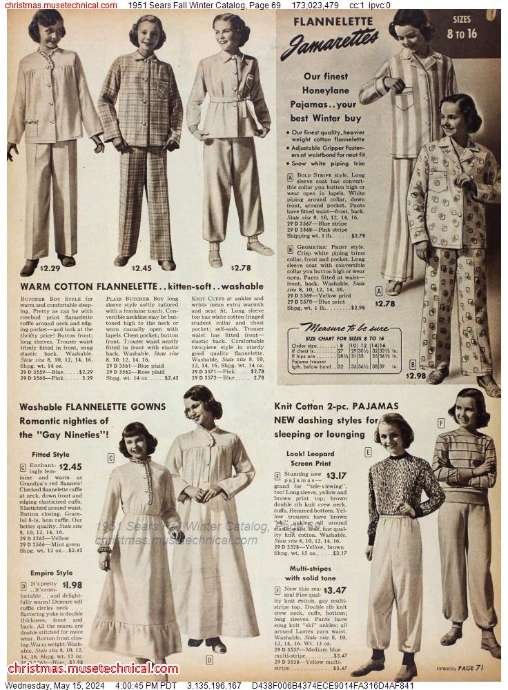 1951 Sears Fall Winter Catalog, Page 69