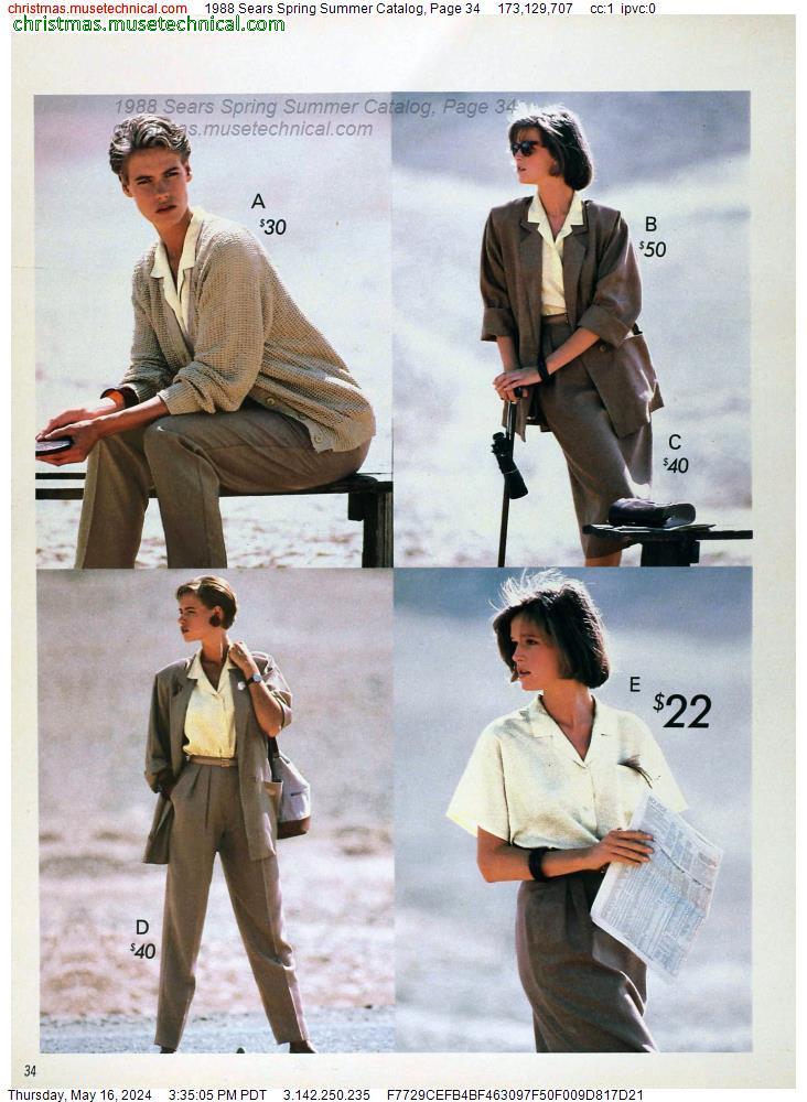 1988 Sears Spring Summer Catalog, Page 34