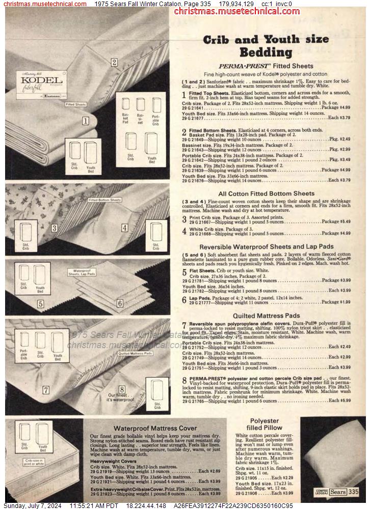 1975 Sears Fall Winter Catalog, Page 335