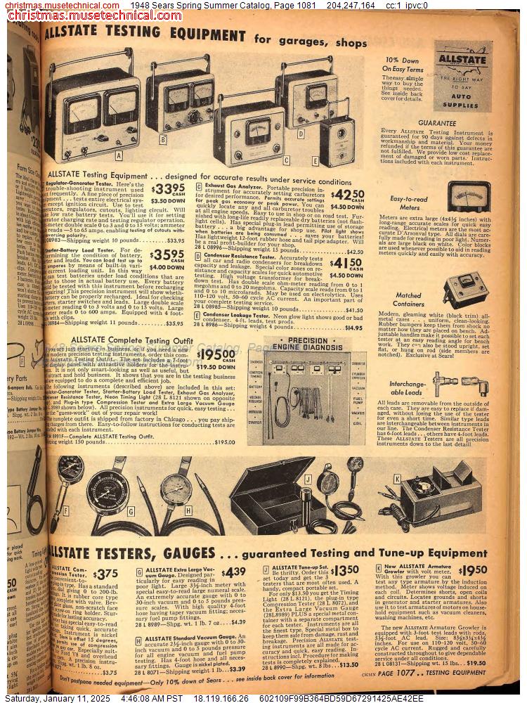 1948 Sears Spring Summer Catalog, Page 1081