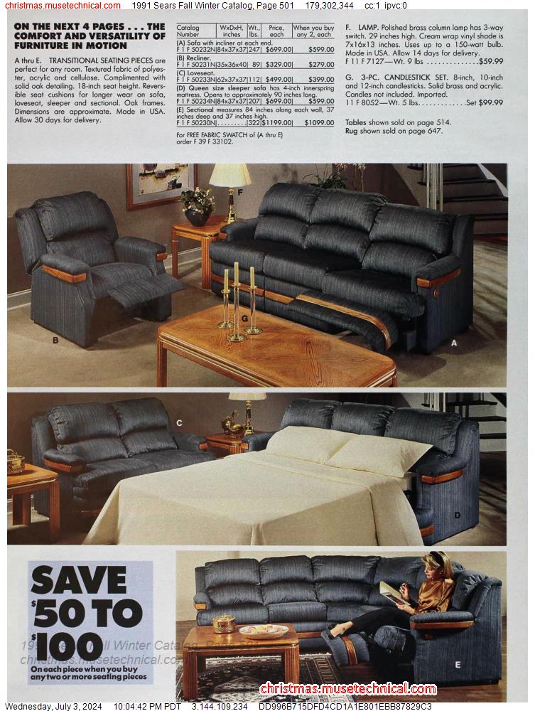 1991 Sears Fall Winter Catalog, Page 501