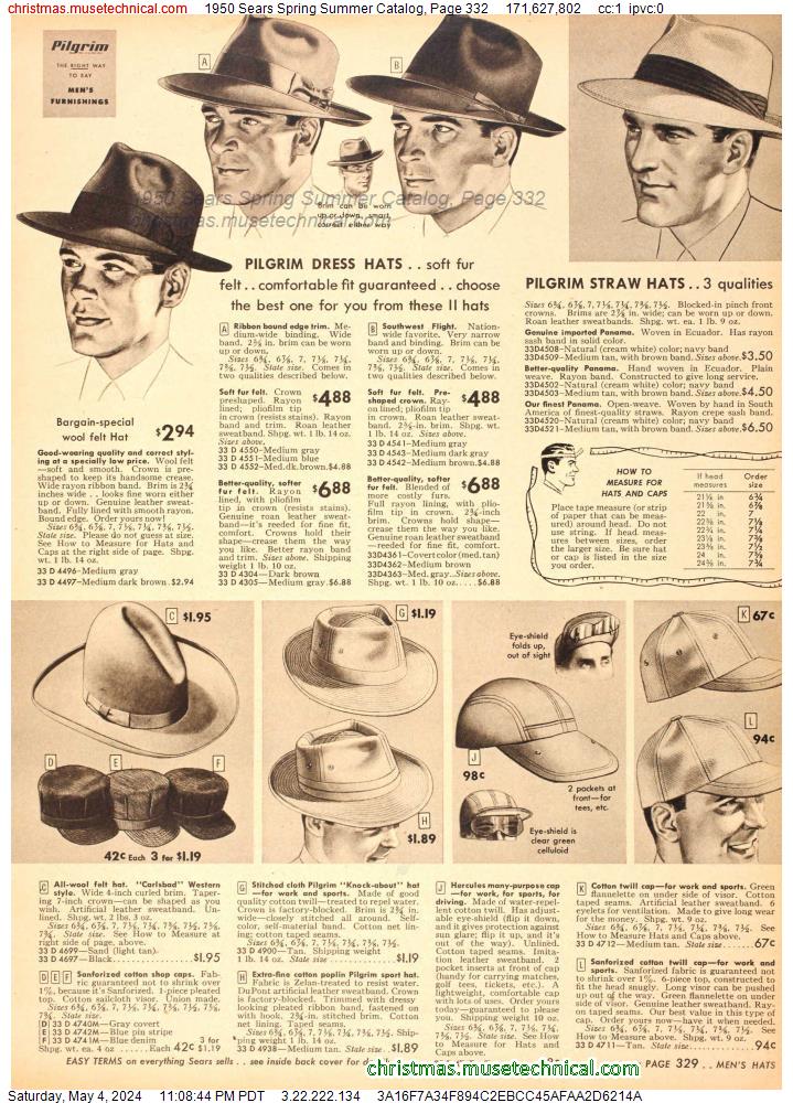 1950 Sears Spring Summer Catalog, Page 332