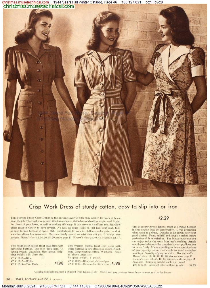 1944 Sears Fall Winter Catalog, Page 46