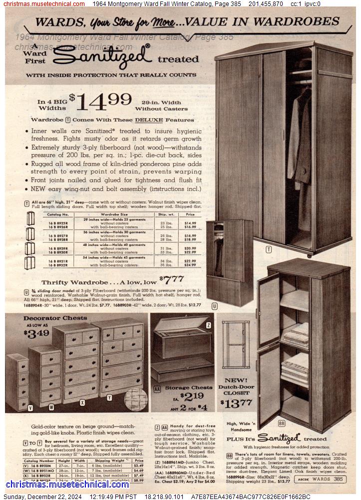 1964 Montgomery Ward Fall Winter Catalog, Page 385