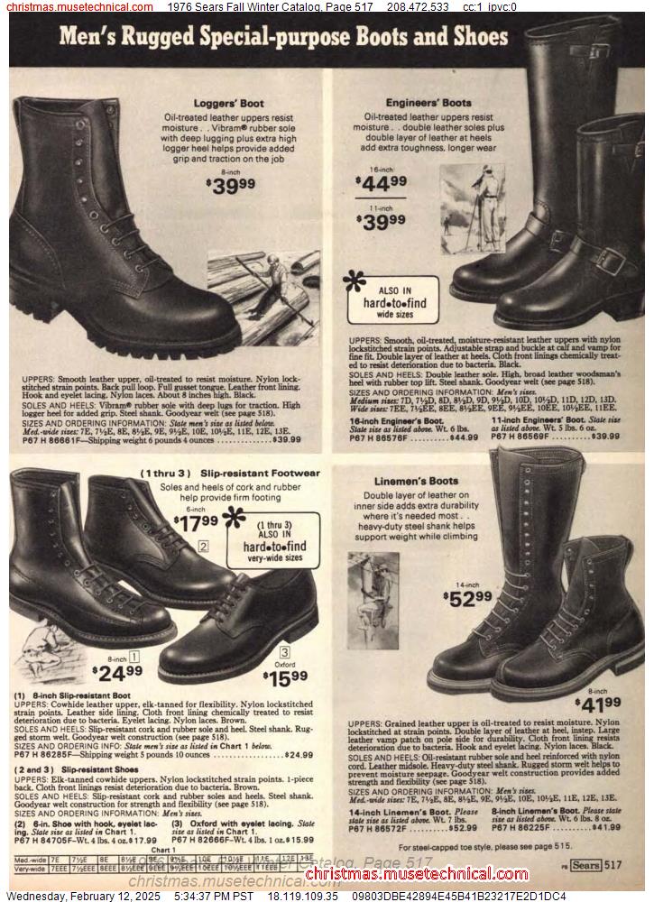 1976 Sears Fall Winter Catalog, Page 517