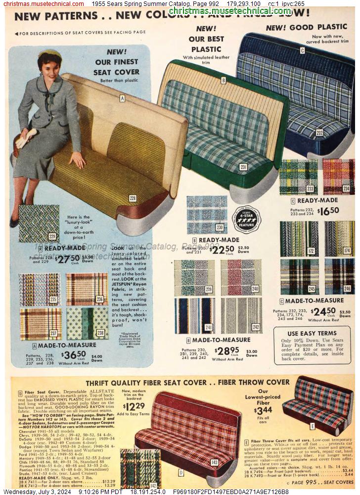 1955 Sears Spring Summer Catalog, Page 992