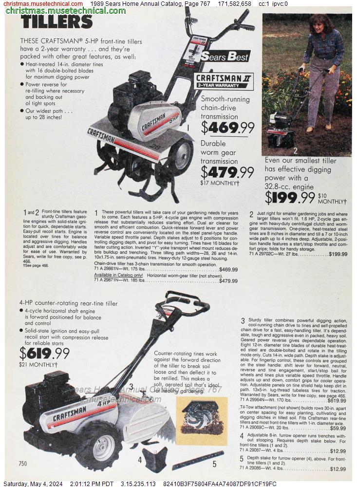 1989 Sears Home Annual Catalog, Page 767