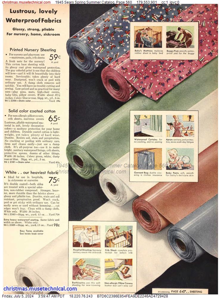 1945 Sears Spring Summer Catalog, Page 560