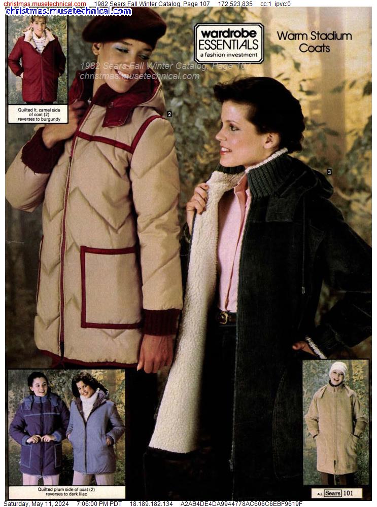 1982 Sears Fall Winter Catalog, Page 107