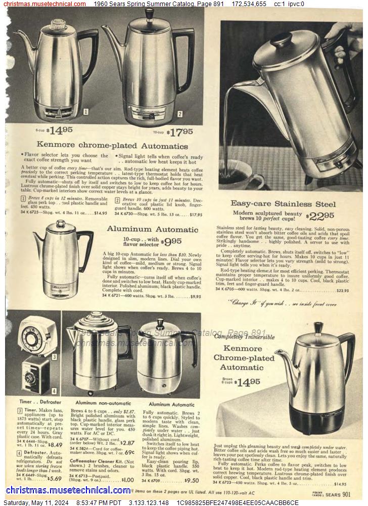 1960 Sears Spring Summer Catalog, Page 891