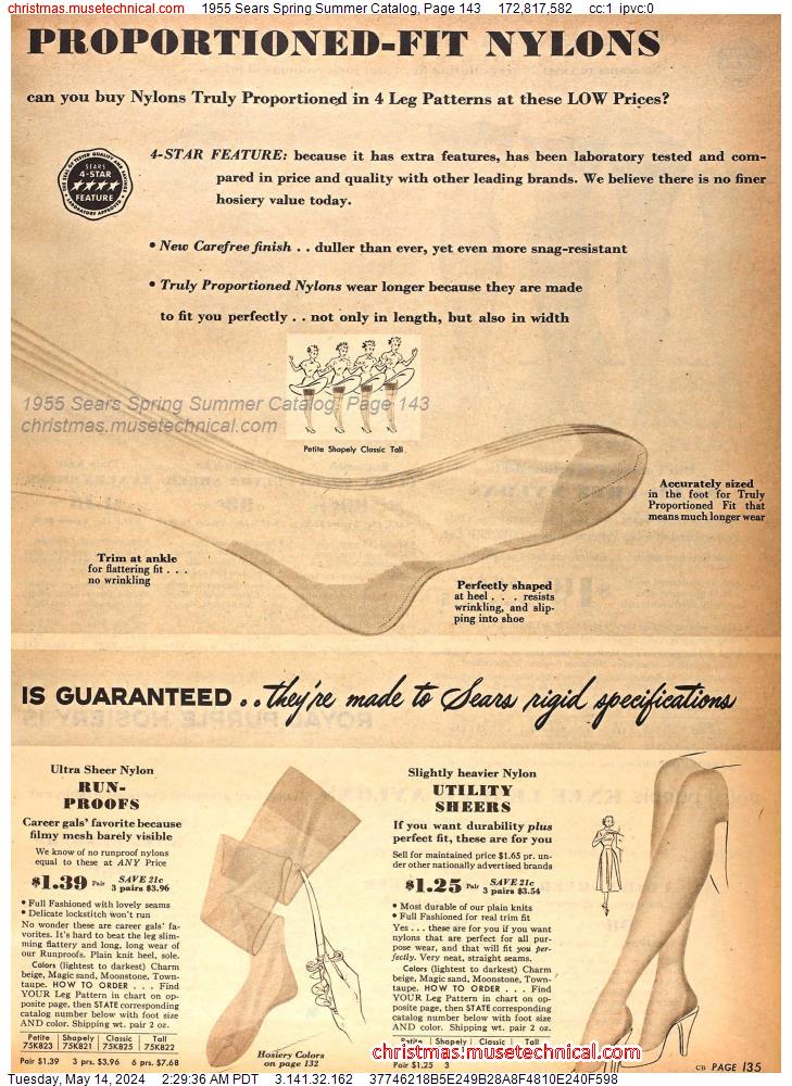 1955 Sears Spring Summer Catalog, Page 143