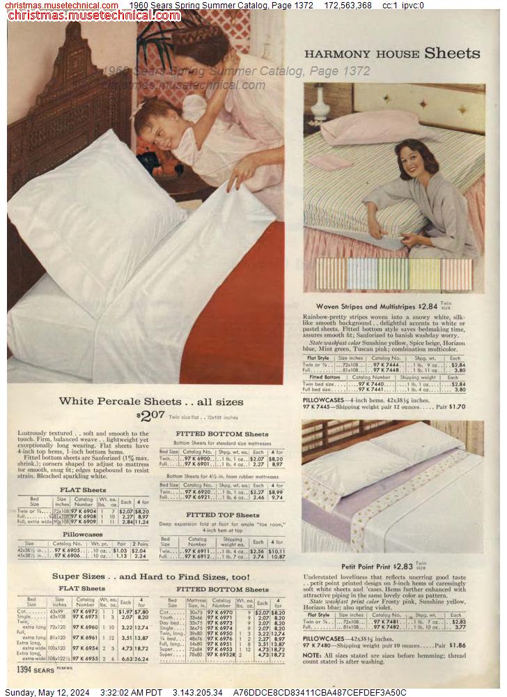 1960 Sears Spring Summer Catalog, Page 1372