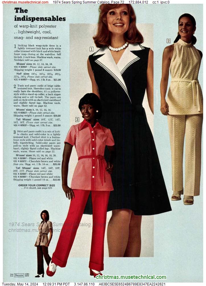 1974 Sears Spring Summer Catalog, Page 72