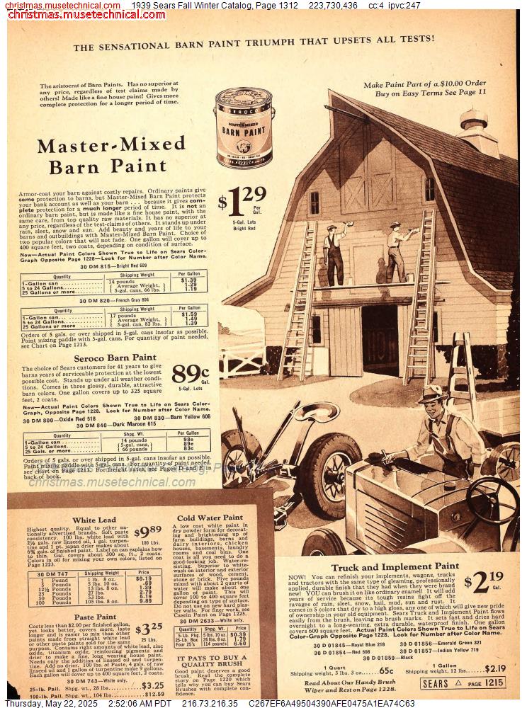 1939 Sears Fall Winter Catalog, Page 1312