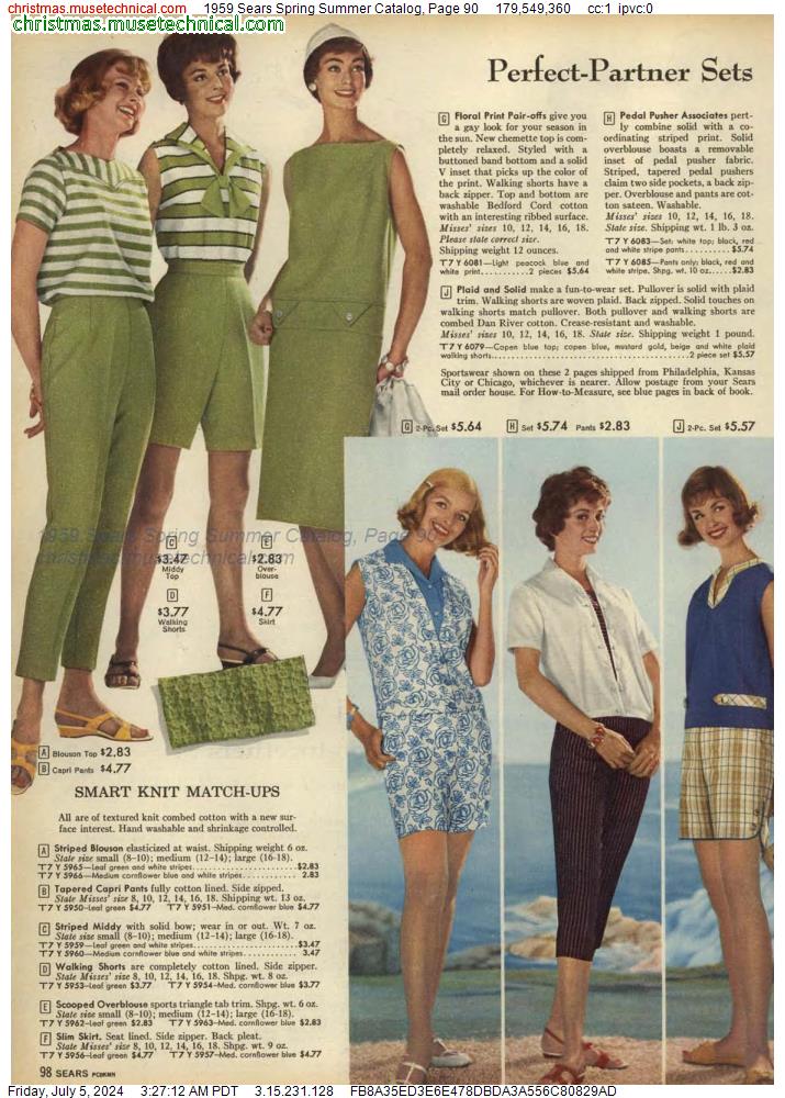 1959 Sears Spring Summer Catalog, Page 90