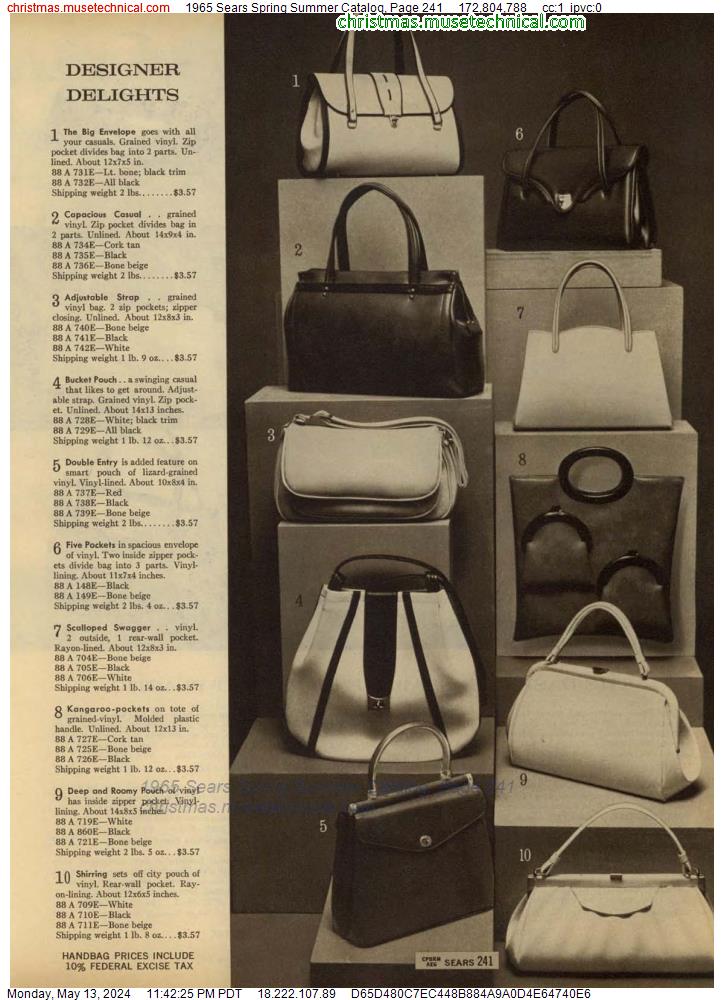 1965 Sears Spring Summer Catalog, Page 241