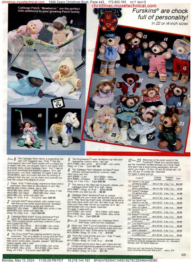 1986 Sears Christmas Book, Page 445