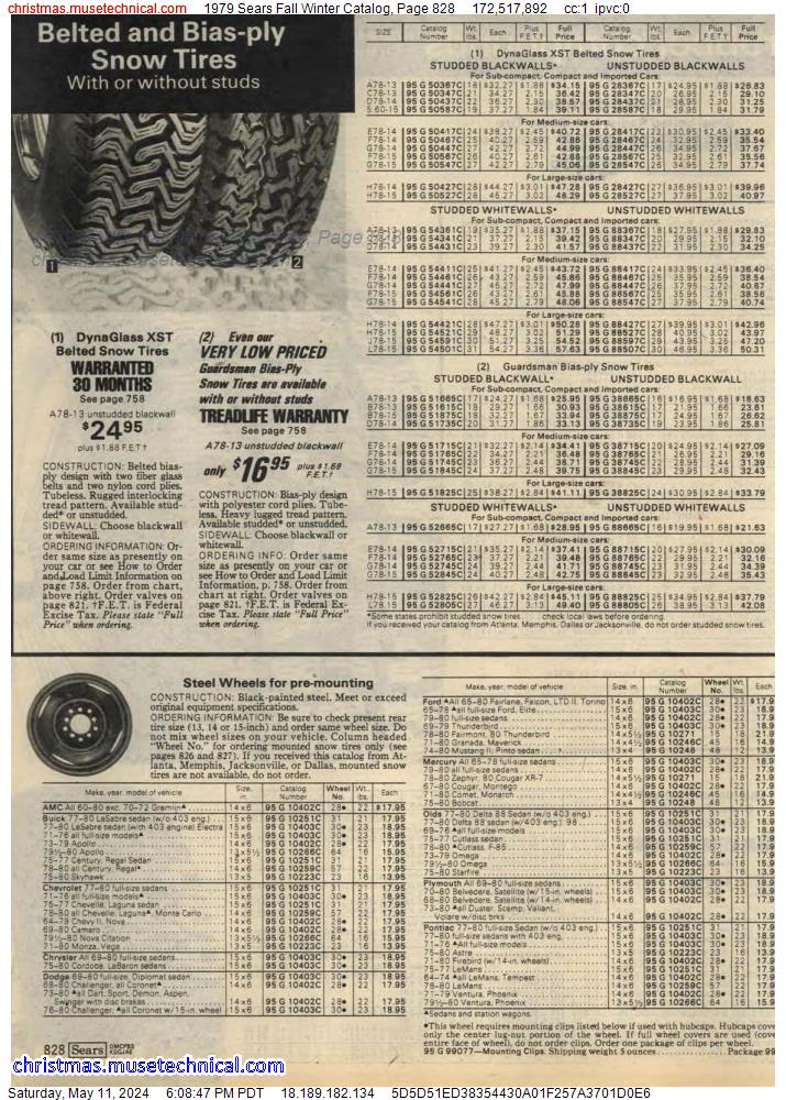 1979 Sears Fall Winter Catalog, Page 828