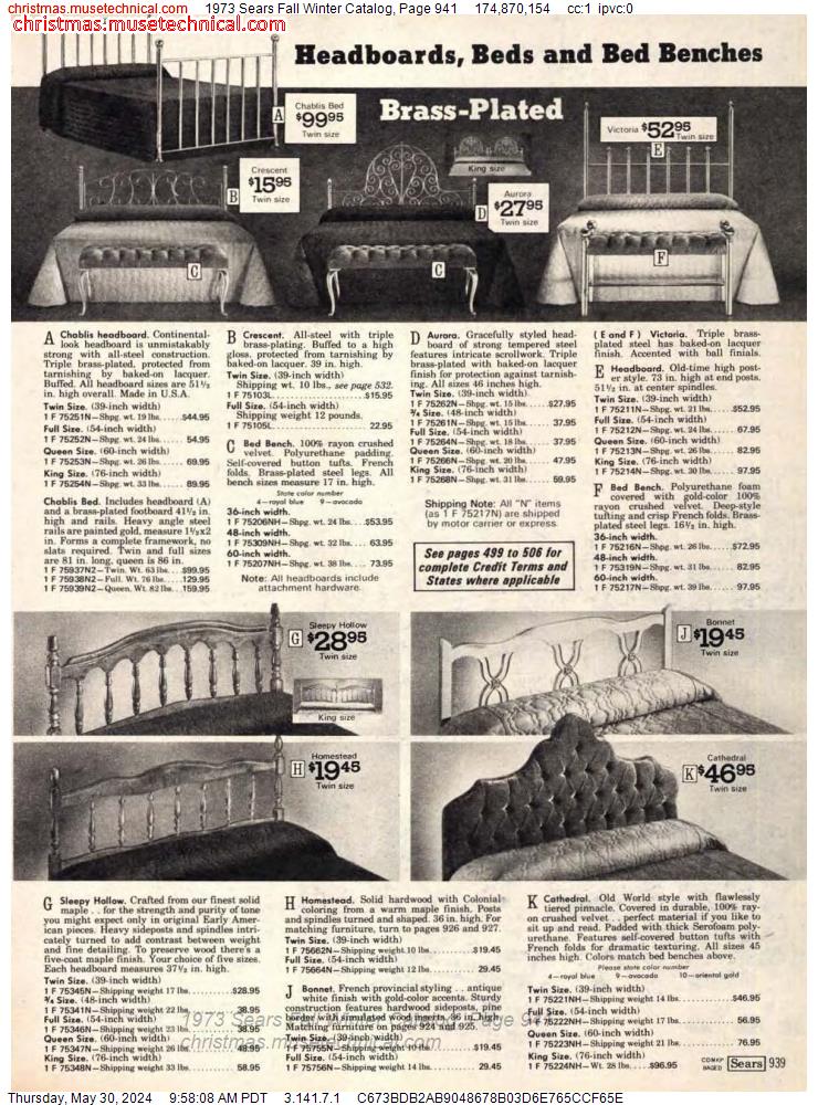 1973 Sears Fall Winter Catalog, Page 941