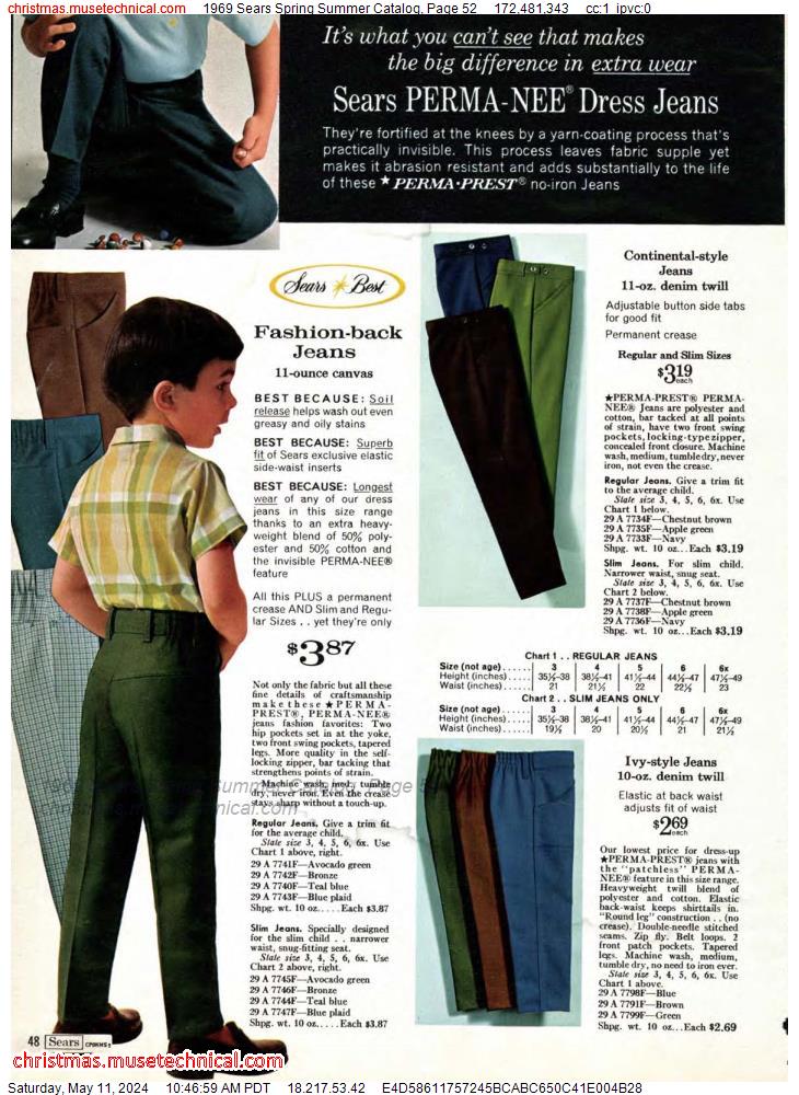 1969 Sears Spring Summer Catalog, Page 52