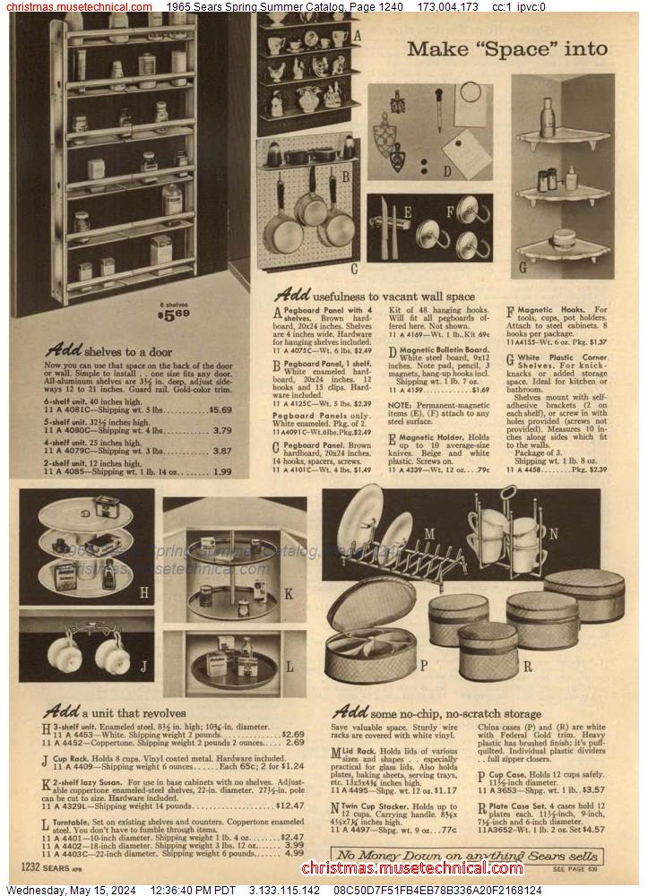 1965 Sears Spring Summer Catalog, Page 1240
