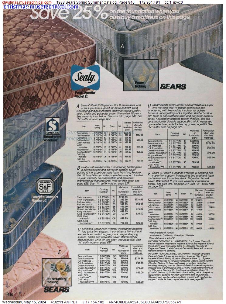 1988 Sears Spring Summer Catalog, Page 946