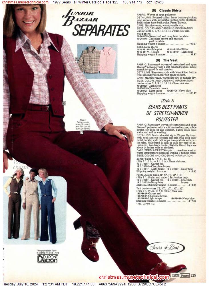 1977 Sears Fall Winter Catalog, Page 125