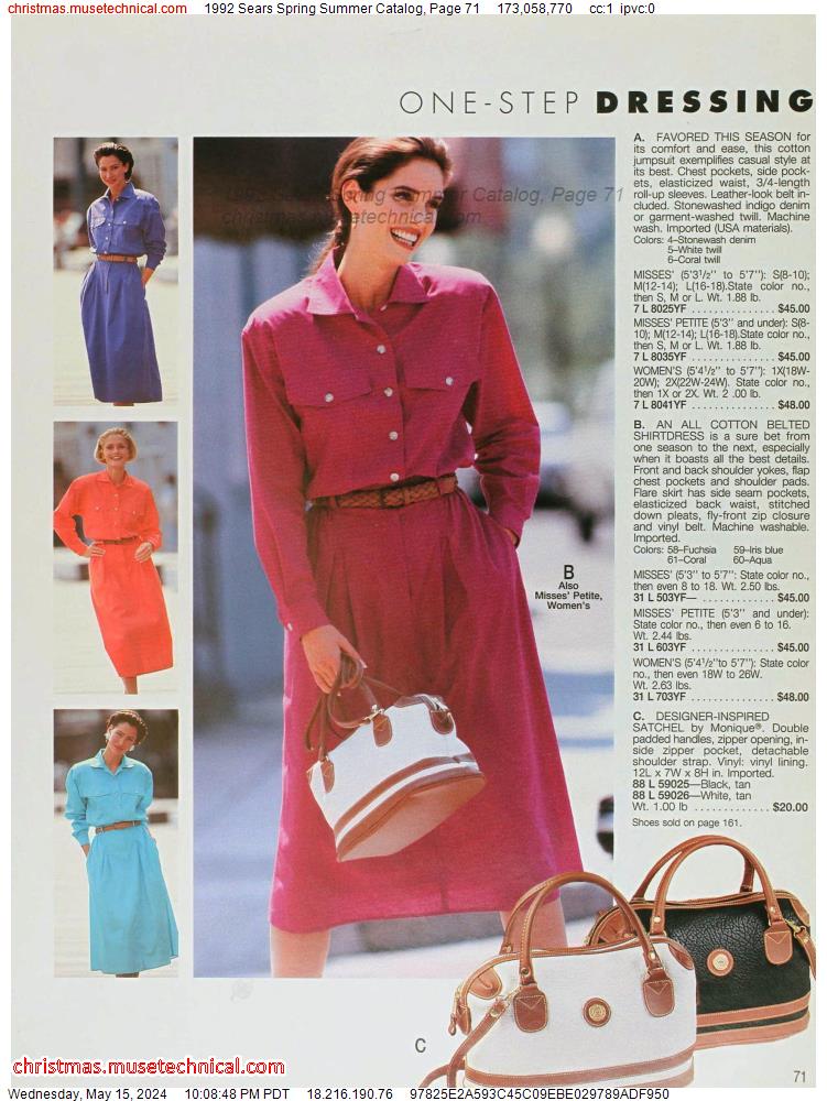 1992 Sears Spring Summer Catalog, Page 71