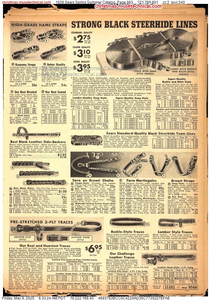 1939 Sears Spring Summer Catalog, Page 993