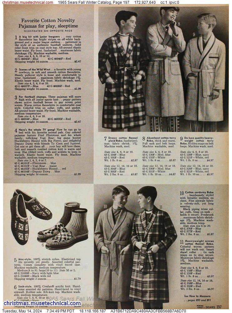 1965 Sears Fall Winter Catalog, Page 197