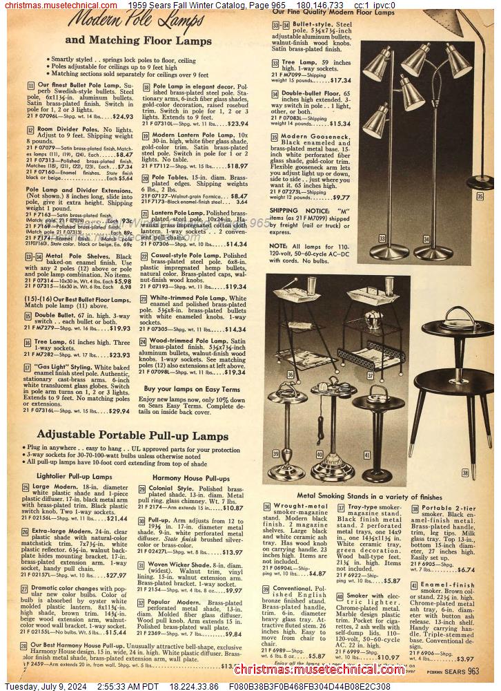 1959 Sears Fall Winter Catalog, Page 965