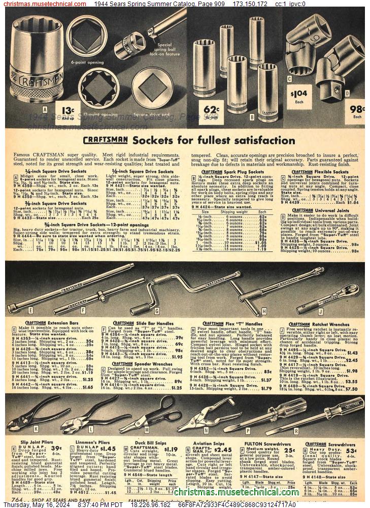 1944 Sears Spring Summer Catalog, Page 909