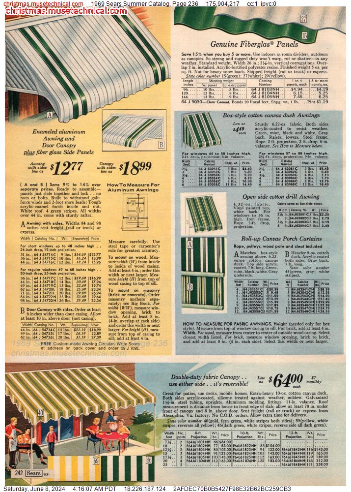 1969 Sears Summer Catalog, Page 236