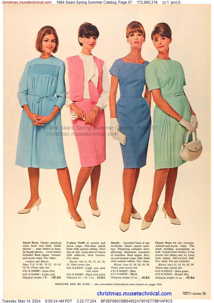 1964 Sears Spring Summer Catalog, Page 57