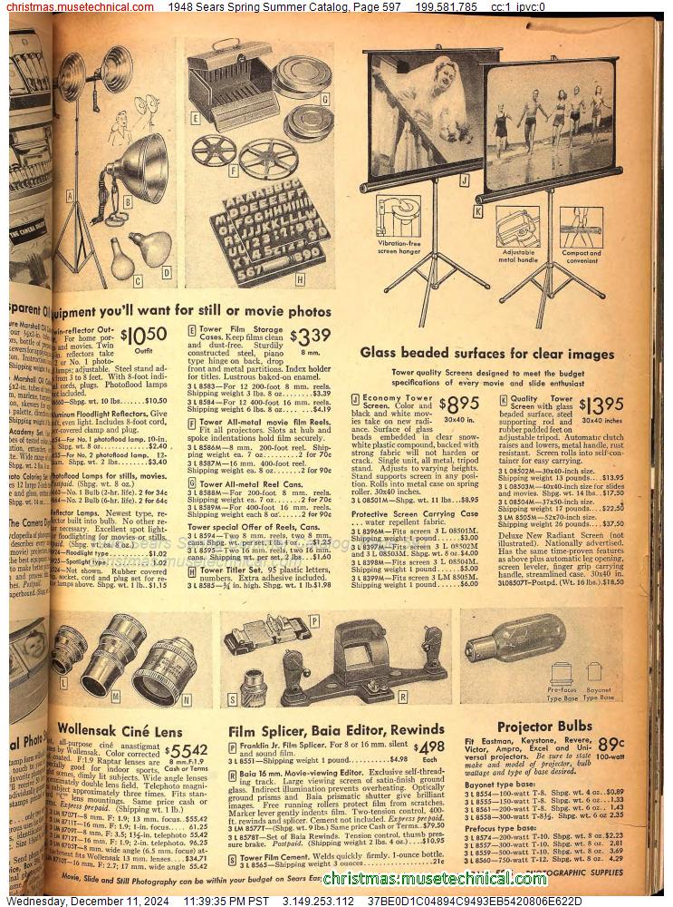 1948 Sears Spring Summer Catalog, Page 597