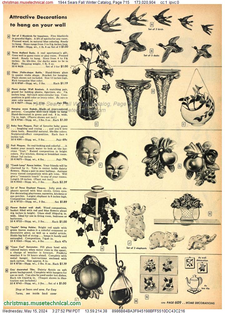 1944 Sears Fall Winter Catalog, Page 715