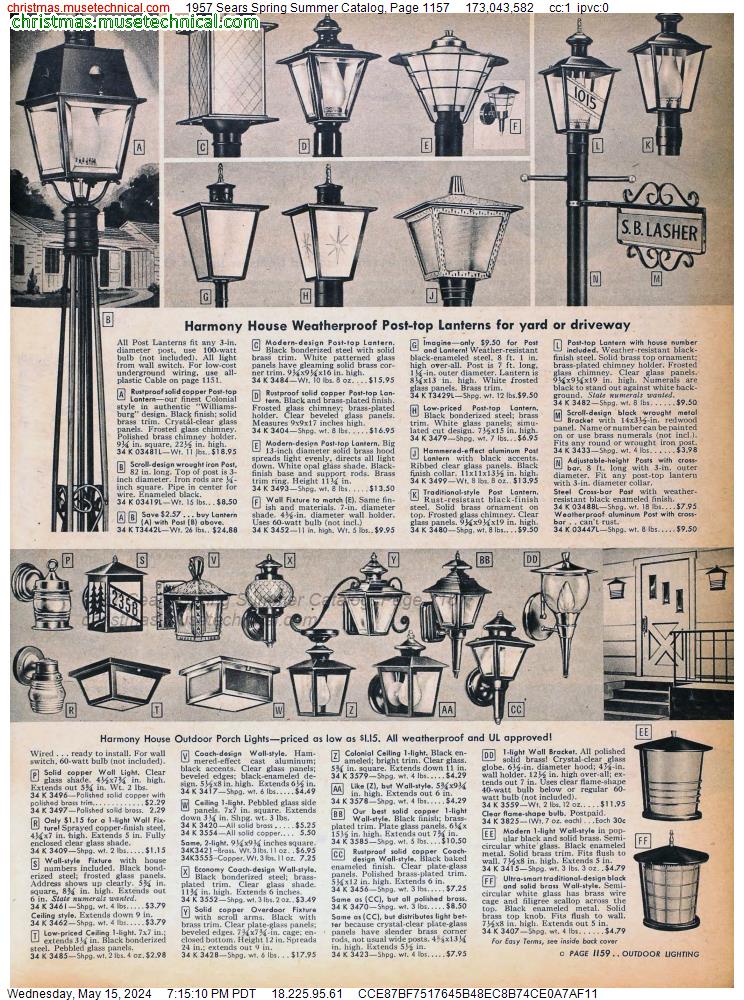 1957 Sears Spring Summer Catalog, Page 1157
