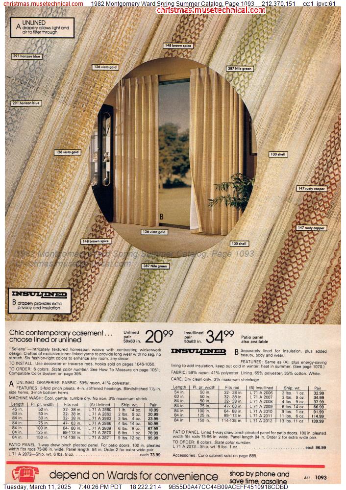 1982 Montgomery Ward Spring Summer Catalog, Page 1093