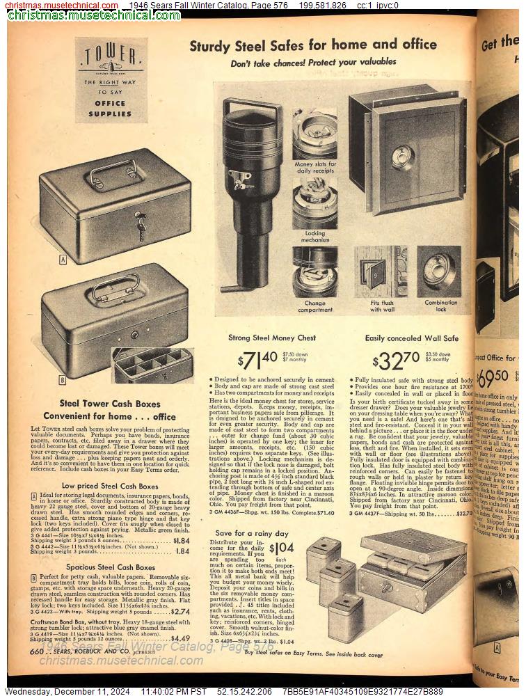 1946 Sears Fall Winter Catalog, Page 576