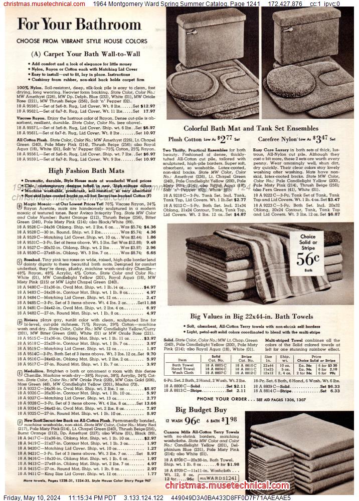 1964 Montgomery Ward Spring Summer Catalog, Page 1241