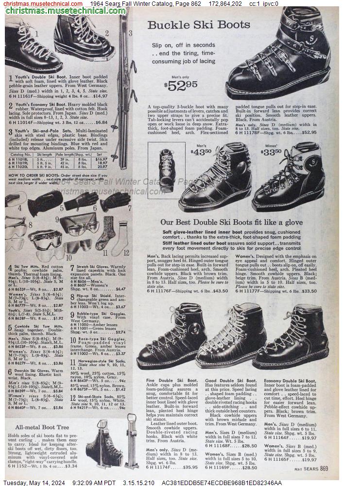 1964 Sears Fall Winter Catalog, Page 862