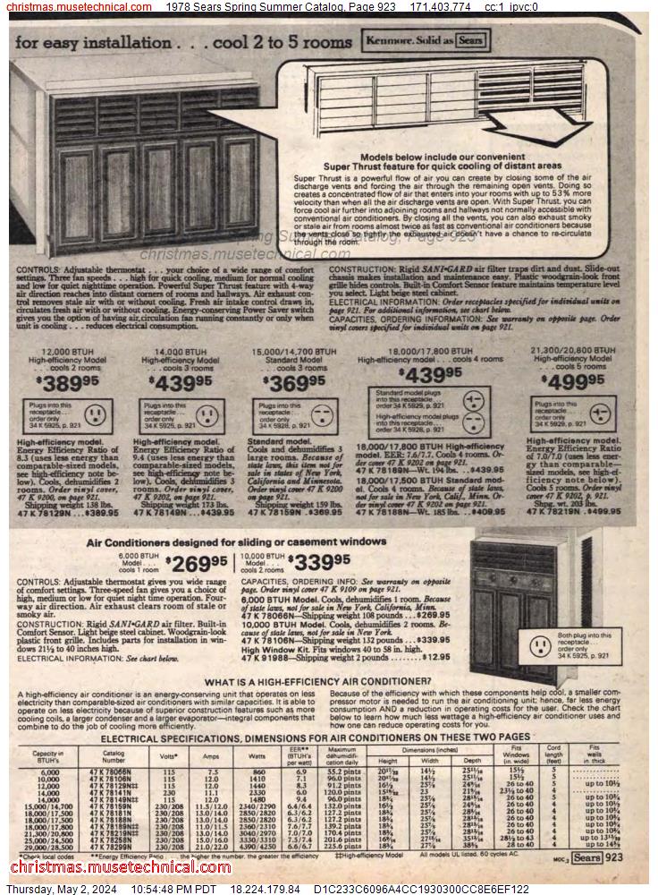 1978 Sears Spring Summer Catalog, Page 923