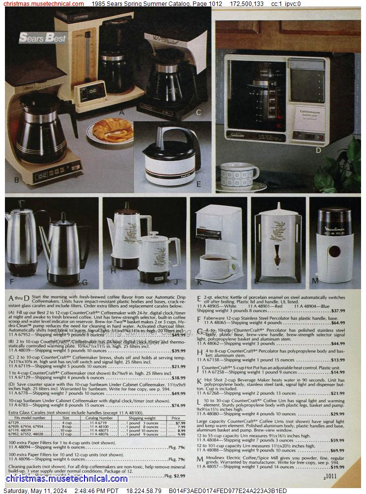 1985 Sears Spring Summer Catalog, Page 1012