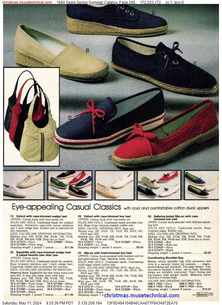 1980 Sears Spring Summer Catalog, Page 295