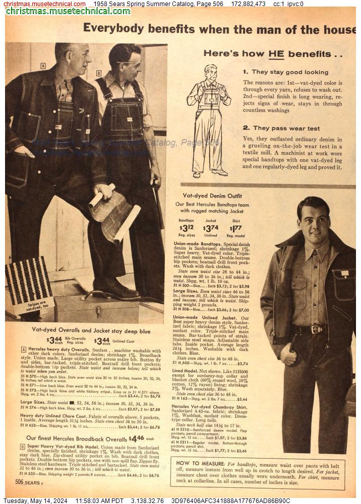 1958 Sears Spring Summer Catalog, Page 506