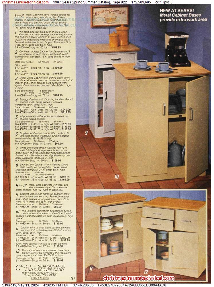 1987 Sears Spring Summer Catalog, Page 822