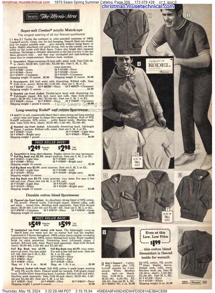 1970 Sears Spring Summer Catalog, Page 359