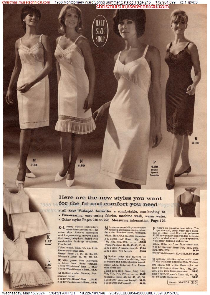 1966 Montgomery Ward Spring Summer Catalog, Page 215