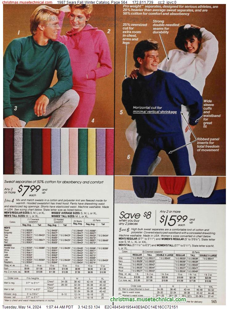 1987 Sears Fall Winter Catalog, Page 564